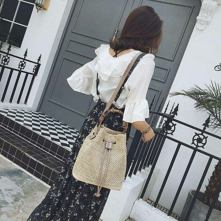 תיק שק קנבס עם ידית במבוק Kazum