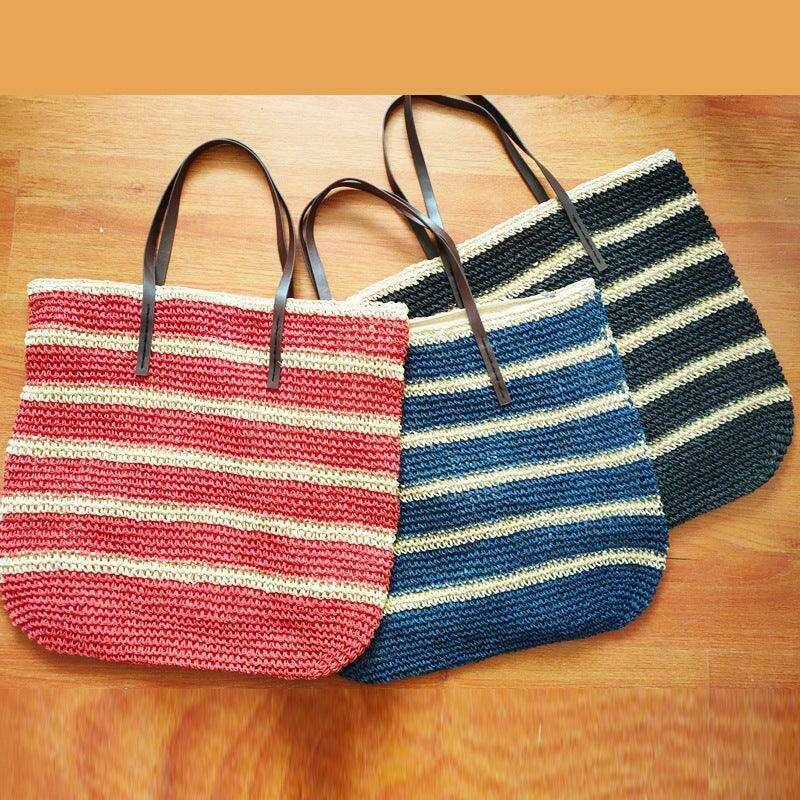 Straw bag designed for a party