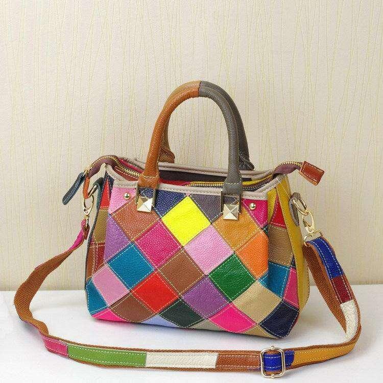 Patchwork leather bag