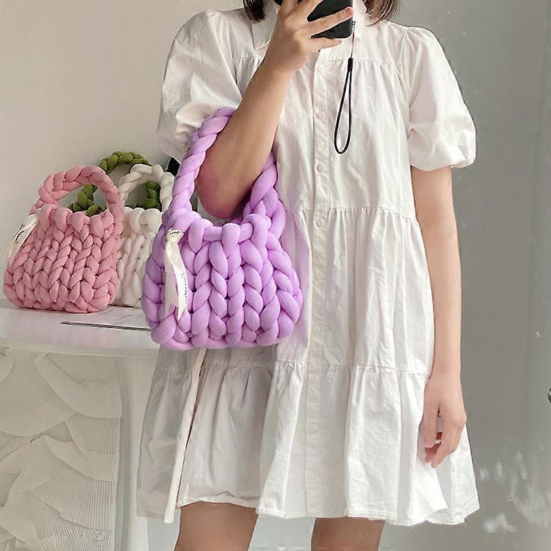 Multicolored knitted bag for women