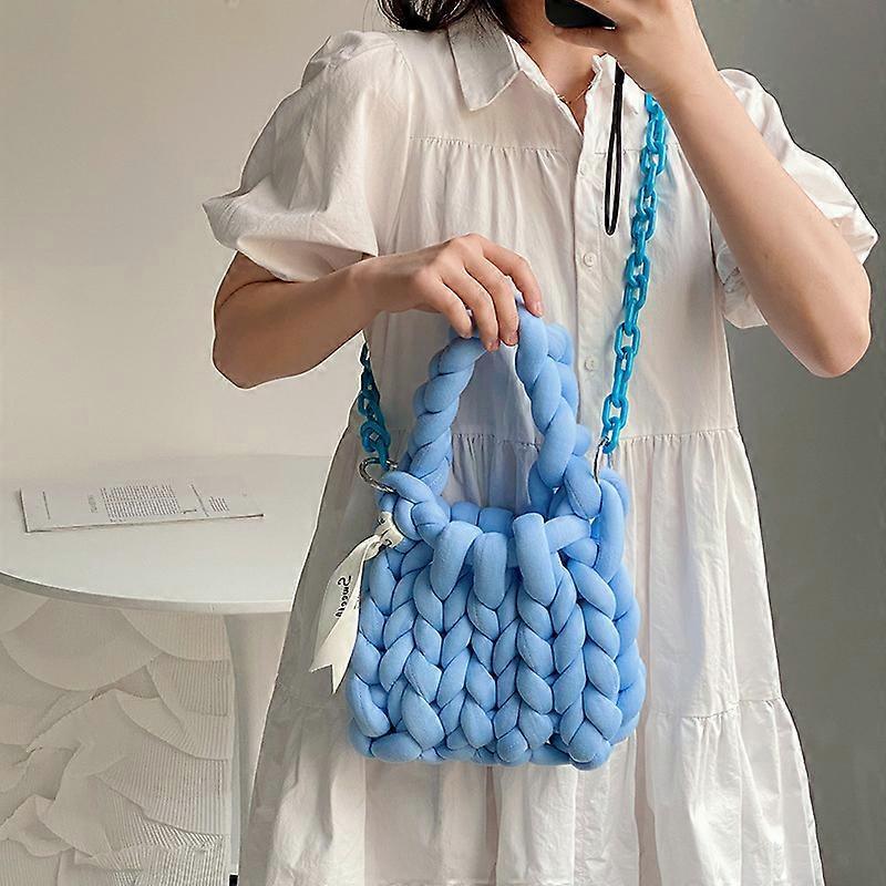 Multicolored knitted bag for women