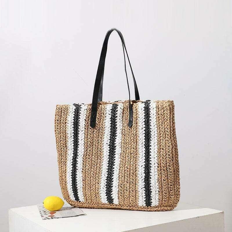 תיק קש ארוג לנשים – עיצוב קייצי ושיקי עם רצועת כתף נוחה