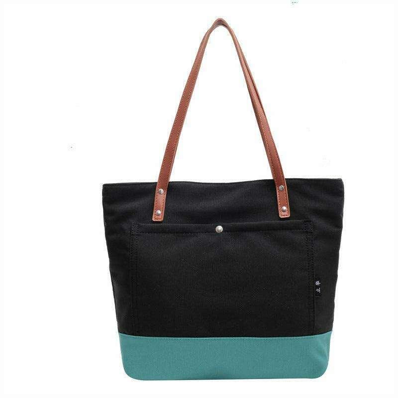 Two-tone canvas bag for women