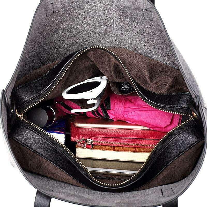 תיק טוט שחור קלאסי לנשים