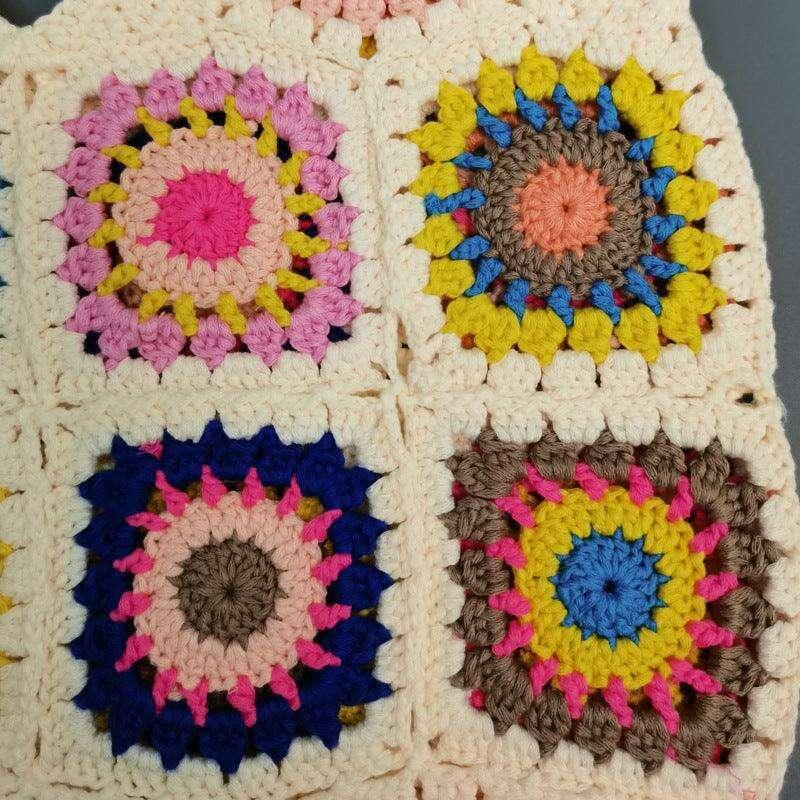 תיק קרושה בעיצוב פרחוני עם רצועת כתף ארוגה Kazum