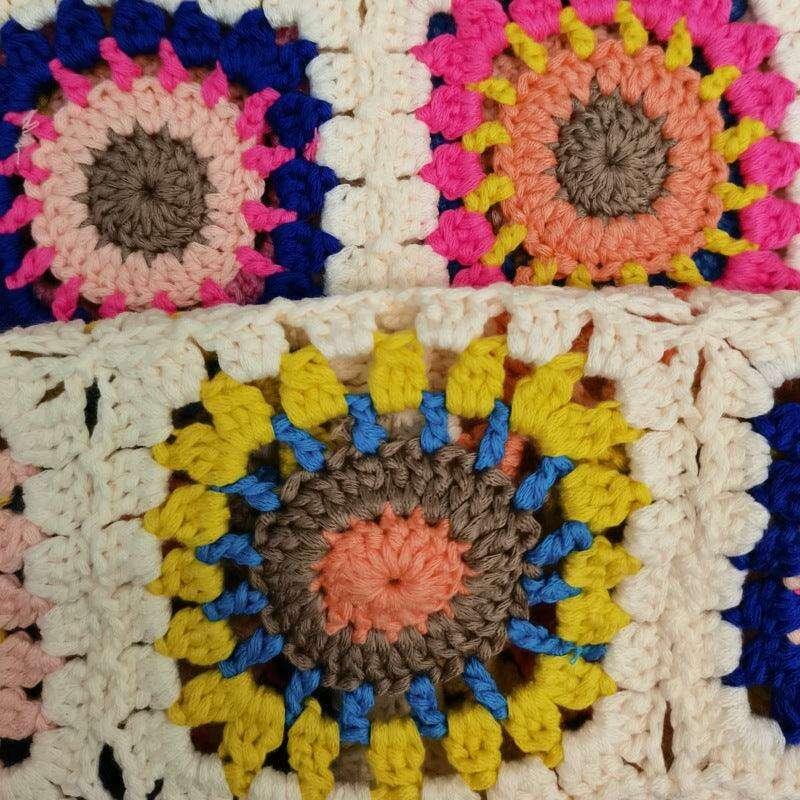 תיק קרושה בעיצוב פרחוני עם רצועת כתף ארוגה Kazum