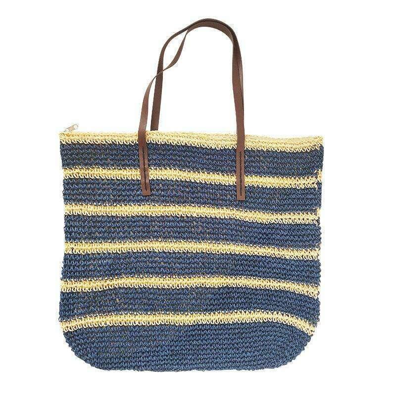 Straw bag designed for a party