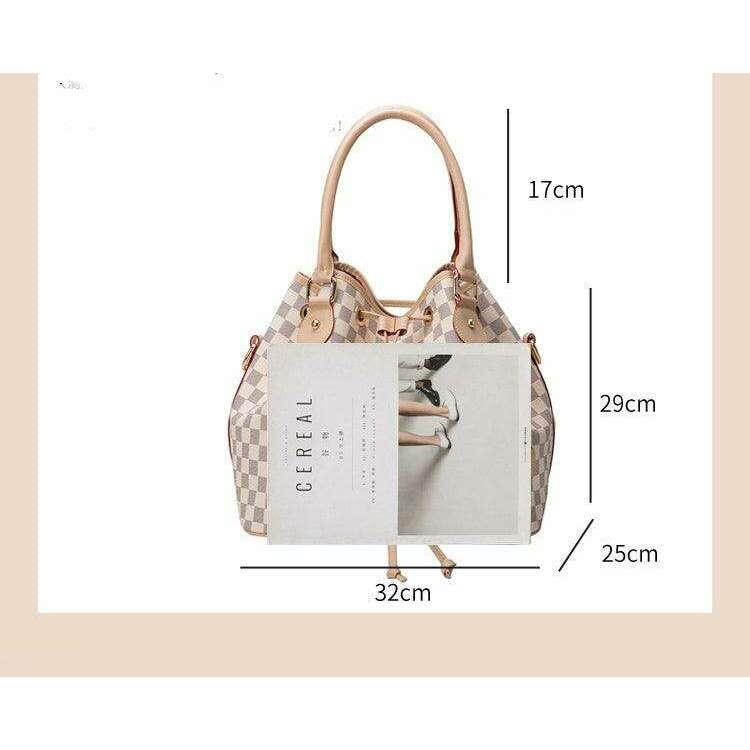 תיק שק לנשים בעיצוב משובץ