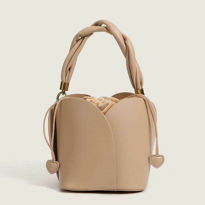 Classic bucket bag with heart handle 