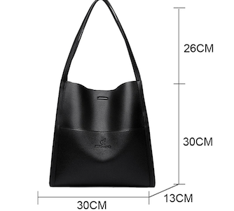 Classic black leather shoulder bag for women – style and luxury