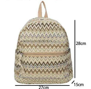 Colorful woven backpack