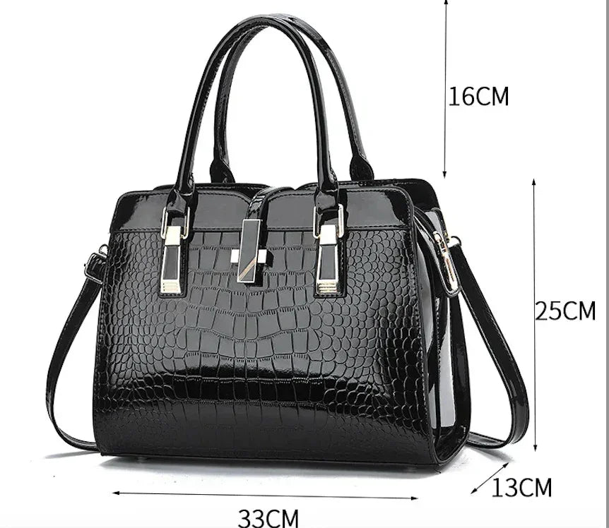 Croc leather handbag