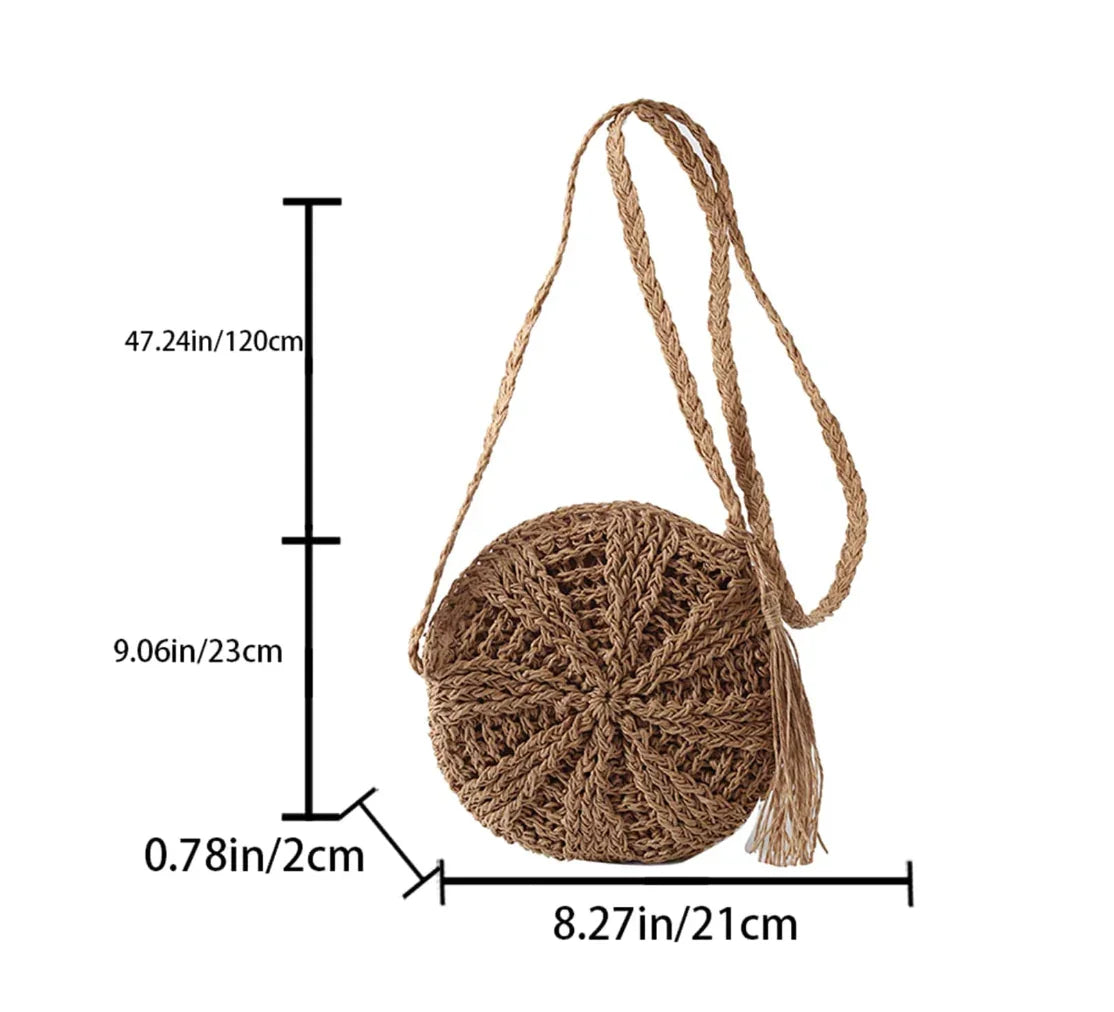 Handmade crochet round side bag