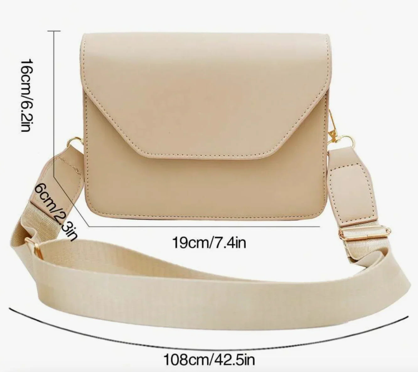 Women's crossbody bag with adjustable strap - minimalist and modern design