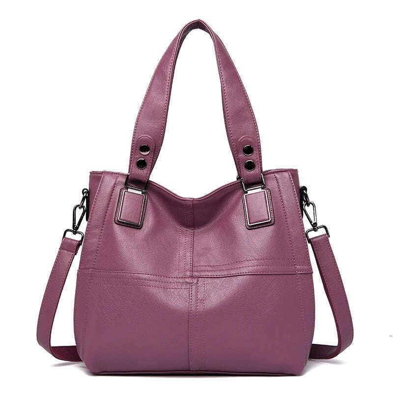 Luxurious burgundy shoulder bag for women