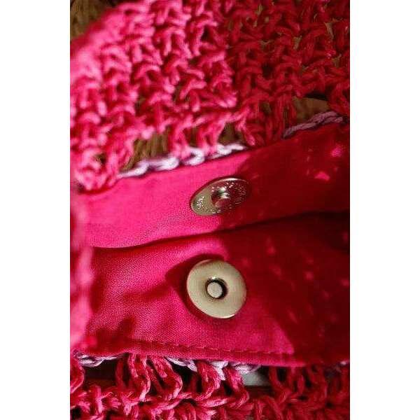 Colorful handmade knitted bag