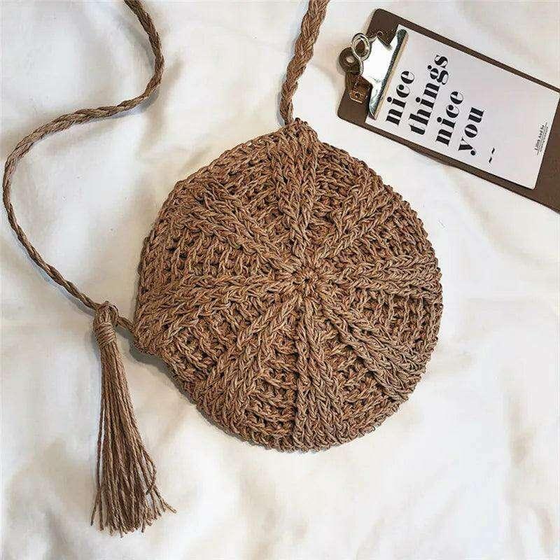 Handmade crochet round side bag
