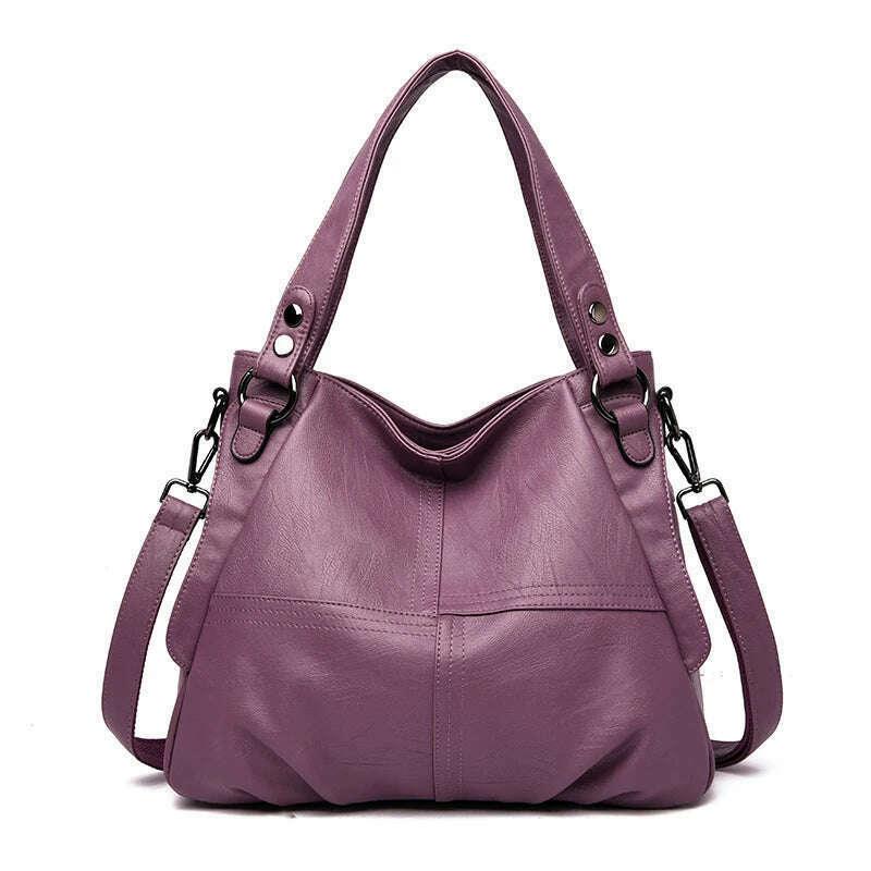 Luxurious burgundy shoulder bag for women