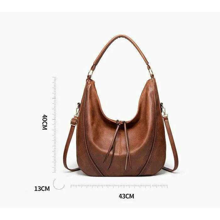 Luxury leather shoulder bag for women