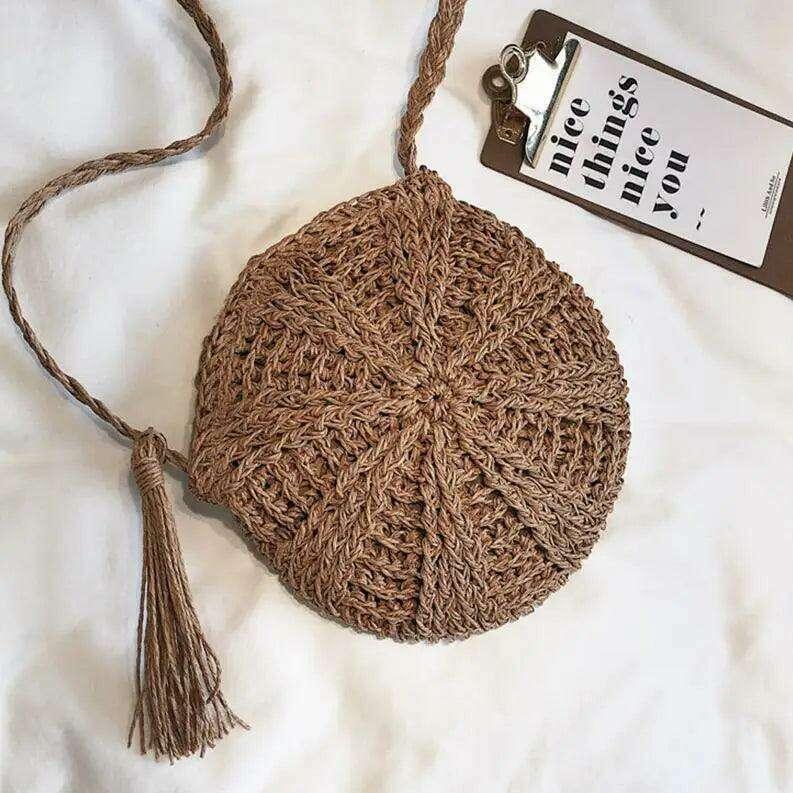 Handmade crochet round side bag
