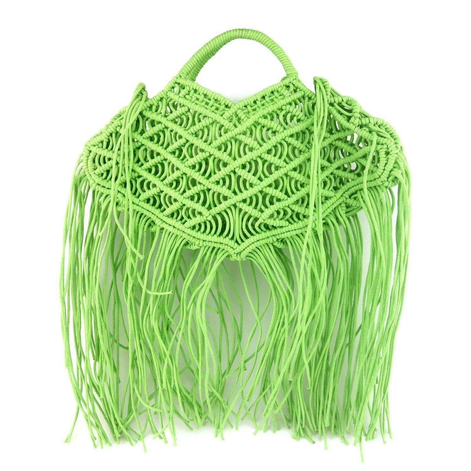 Handmade macrame bag with tassels
