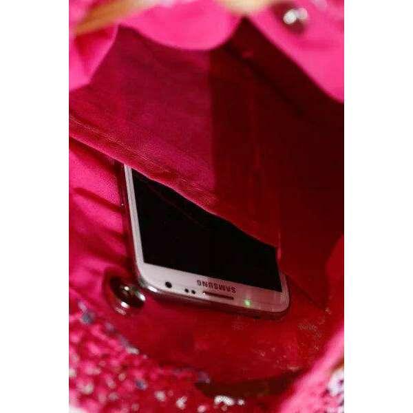 Colorful handmade knitted bag