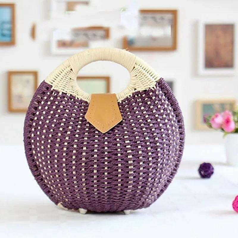 תיק קש עגול לנשים