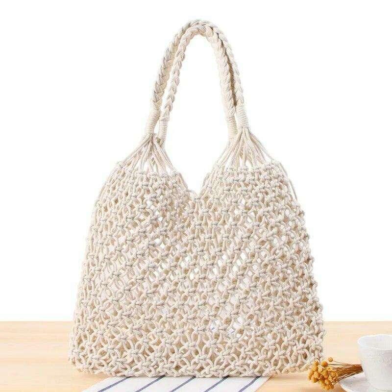 Handmade knitted bag for women – natural and elegant design