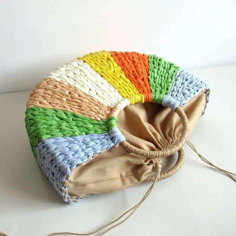 תיק קש צבעוני לנשים