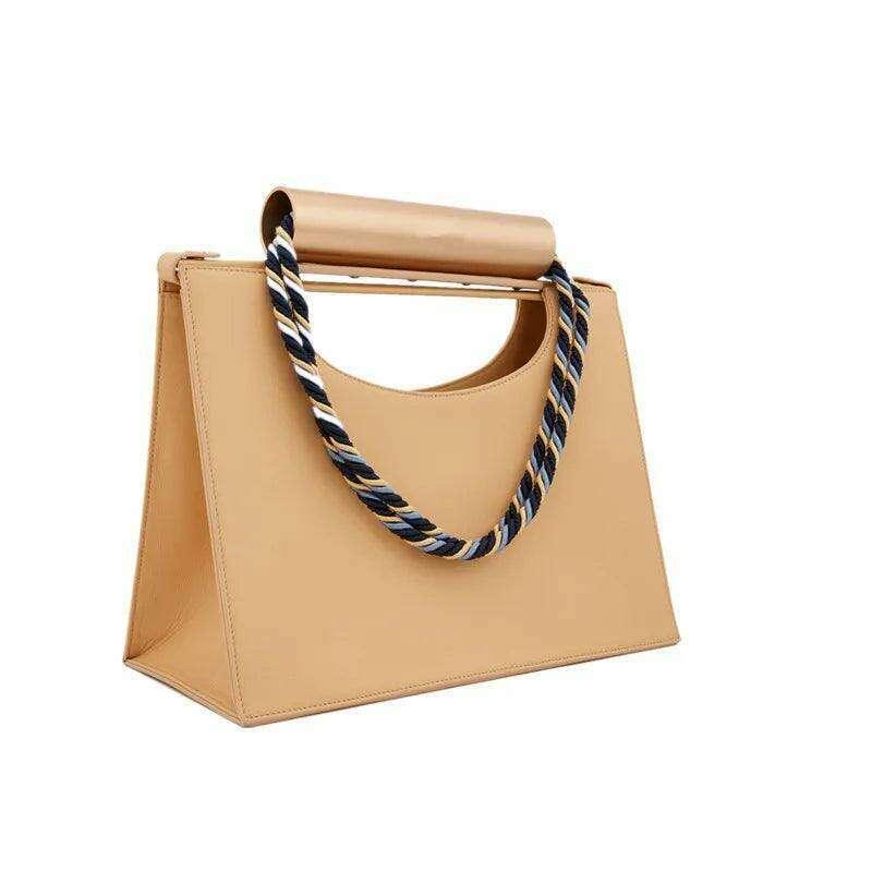 Elegant handbag with a unique handle for women