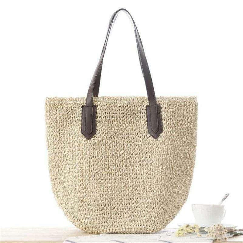 Large straw bag for women
