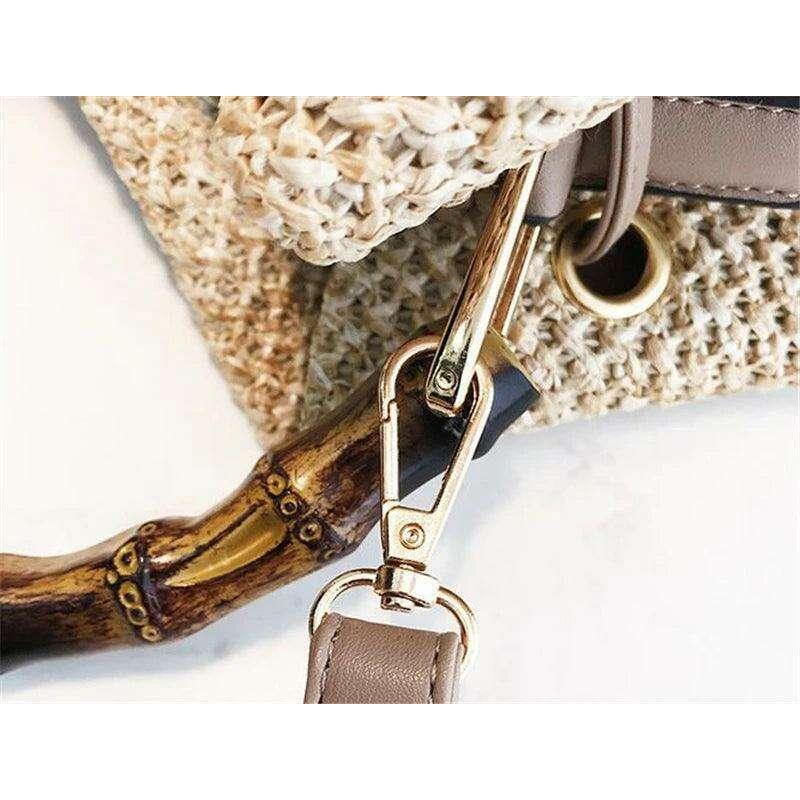 תיק דלי קש בעבודת יד