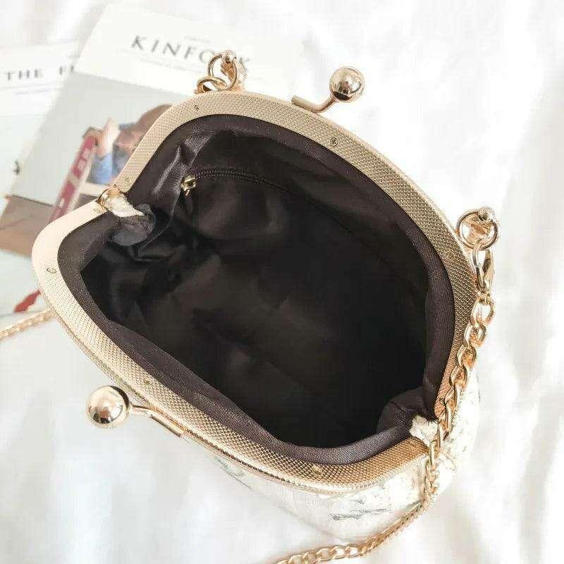 Handmade knitted clutch bag