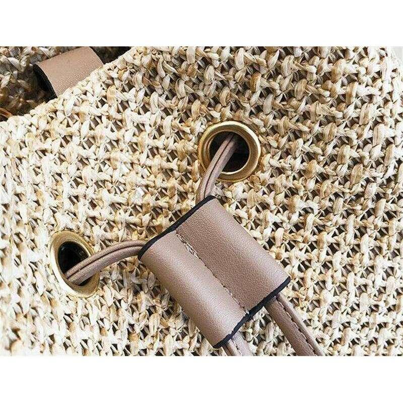 תיק דלי קש בעבודת יד