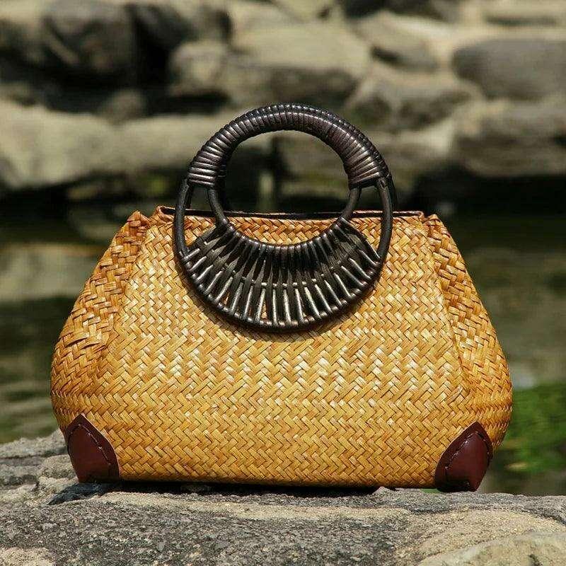 Luxury straw bag for women