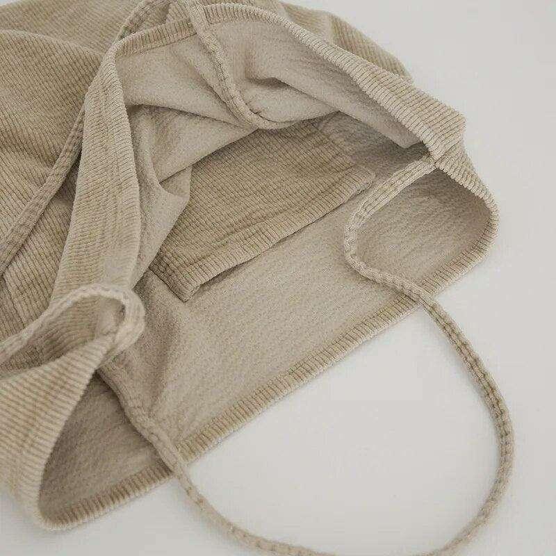 Corduroy shoulder bag