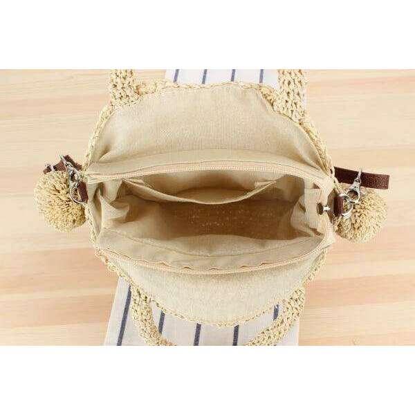 Bohemian Tassel Round Straw Bag