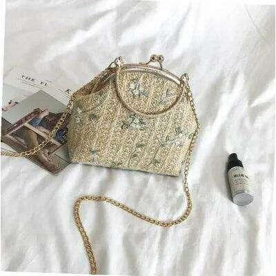 Handmade knitted clutch bag