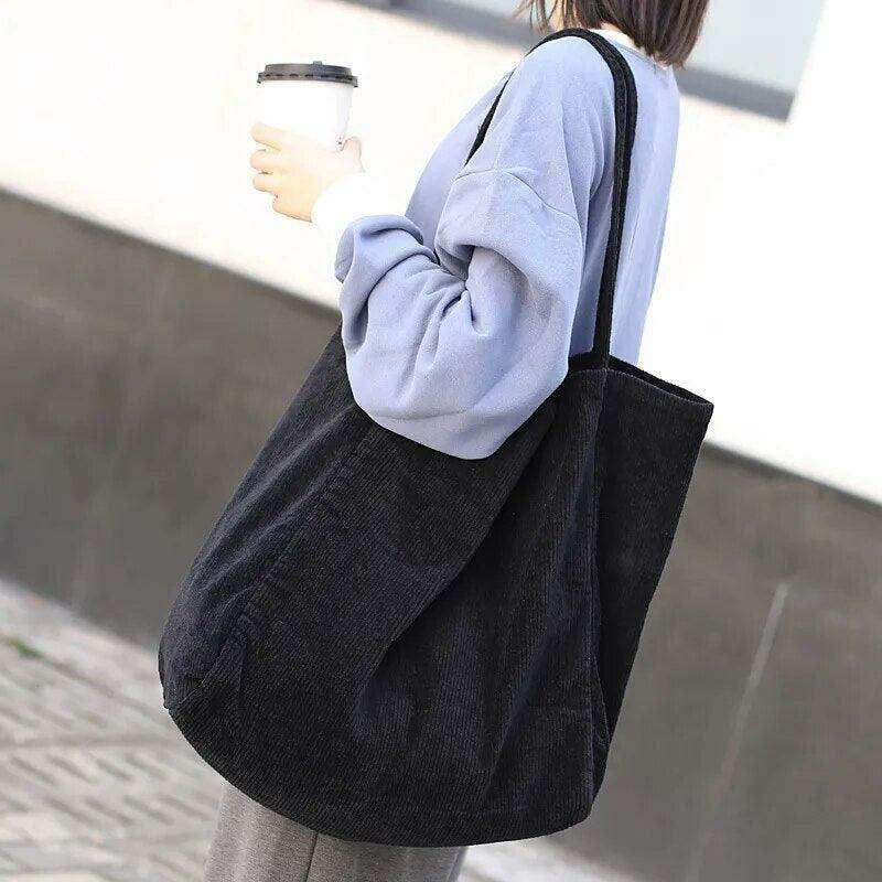 Corduroy shoulder bag