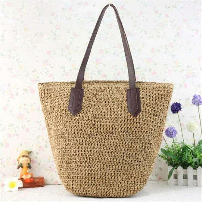 Large straw bag for women