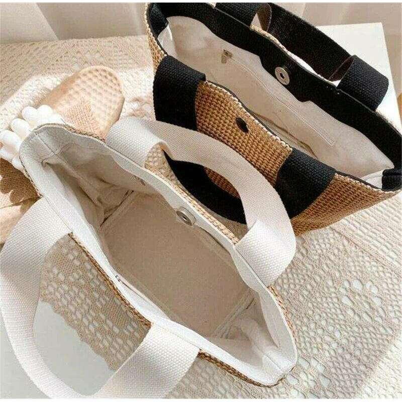 Women's straw handbag