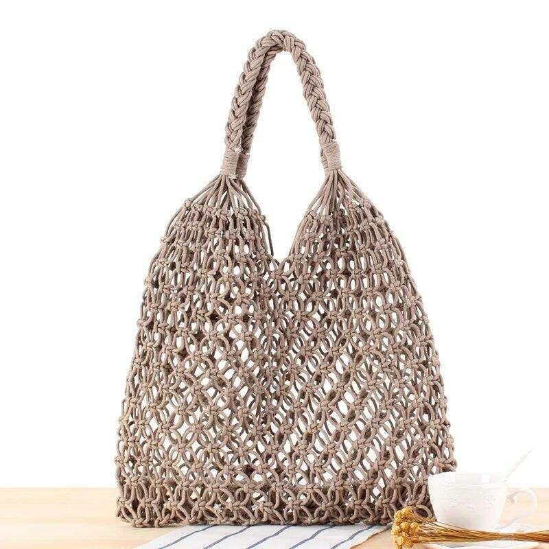 Handmade knitted bag for women – natural and elegant design