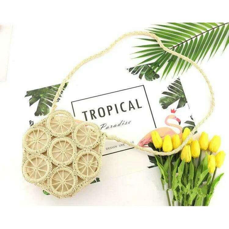 תיק קש עגול ומיוחד