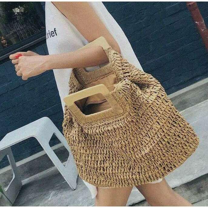 Large rattan bag