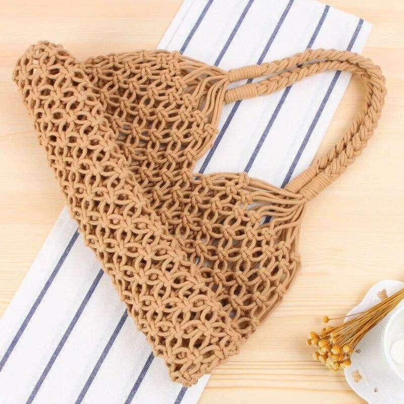 Handmade knitted bag for women – natural and elegant design
