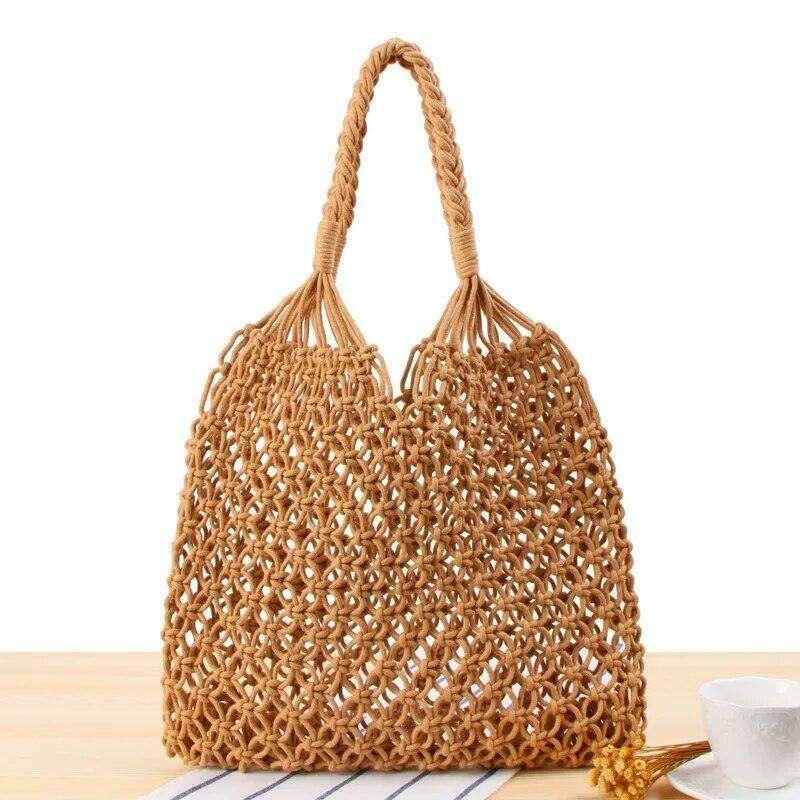 Handmade knitted bag for women – natural and elegant design