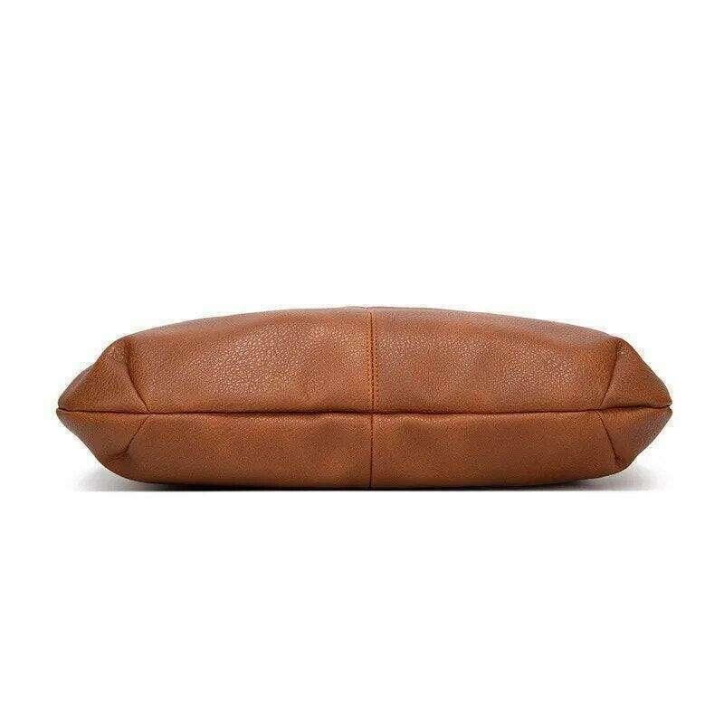 תיק כתף רחב מעור לנשים