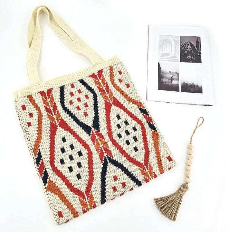 Geometric design textile bag