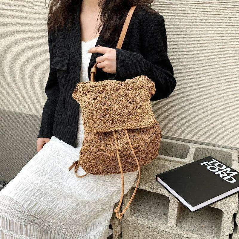 Women's woven backpack