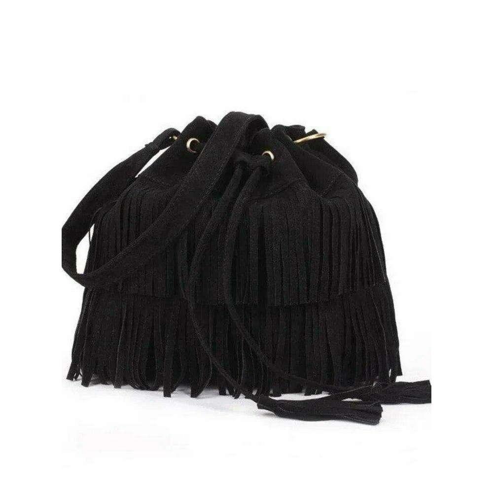 Women's Tassel Bucket Bag